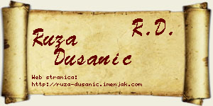 Ruža Dušanić vizit kartica